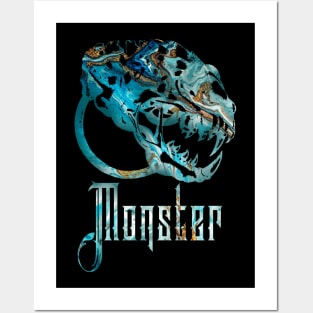 Monster skull Posters and Art